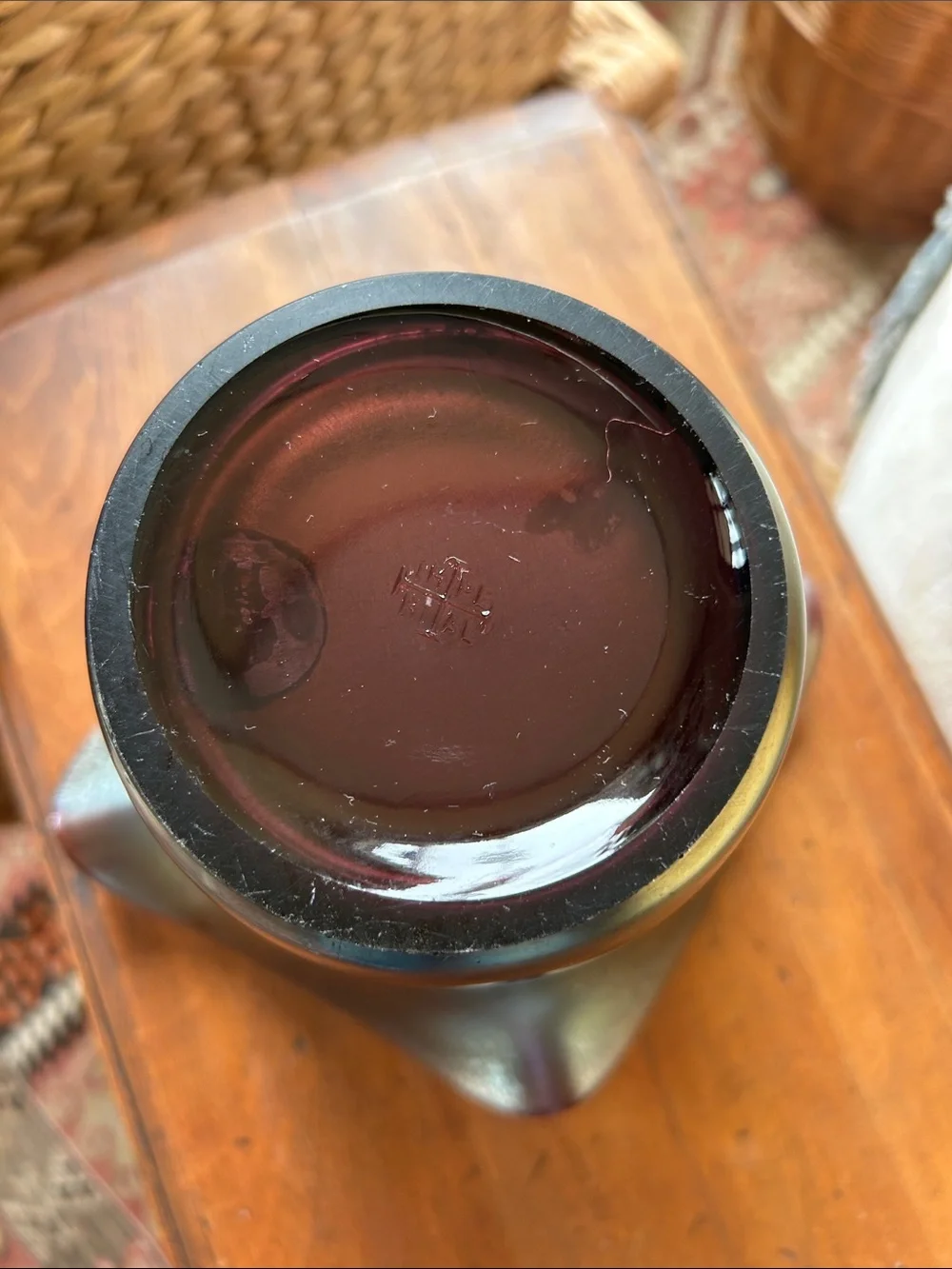 Antique Imperial Glass Company Imperial Jewels Pearl Amethyst Stretch Glass Vase